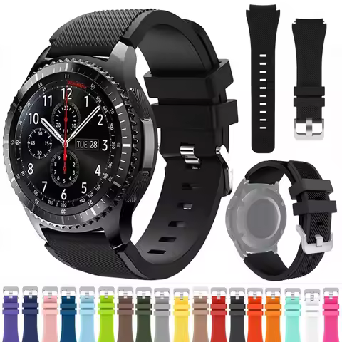 22mm Silicone Watch Band For Samsung Galaxy Watch 3/Gear S3/Classic/Frontier Sport Wristband for Hua