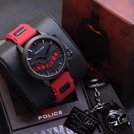 Jam Tangan Pria Police Analog Batman Rubber Anti Air