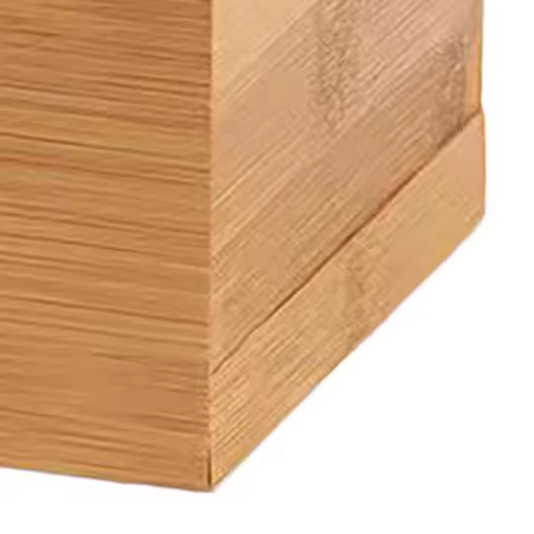 Square Design Bamboo Tissue Box Holder Bamboo Small Size Square Tissue Box Cover Easy Fill Dispenser