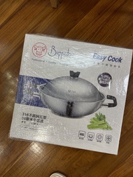 (全新) Buffalo 牛頭牌 36CM 316不銹鋼五層平底鑊