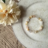 超七貔貅雪白米色系彈性手鍊