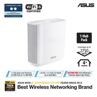 ASUS ZenWiFi XT8 White Router Tri-Band Mesh WiFi 6 System 1PK, ideal for Smart TV & PC live streamin