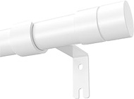 WELDUN White Metal Extendable Window Curtain Rods 81 to 118 cm Heavy Duty Curtain Rod Set for Eyelet