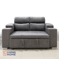 (ผ่อน 0%) Livinghome FurnitureMall โซฟา 2 ที่นั่ง ขนาด 180 cm. โซฟาเบด หนังฮอลแลนด์ รุ่น IKARIS