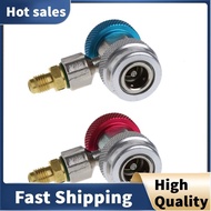 2Pcs Car Auto Freon R134A H/L Quick Coupler Adapters Air Conditioning Refrigerant Adjustable A/C Manifold Gauge