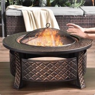 櫻桃傢俱 - 圍爐煮茶枱燒烤爐庭院燒烤架戶外燒烤枱碳烤爐取暖烤火爐81CM（燒烤爐）