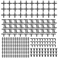 Drip connectors 30 4 -Way HGS Systems Garden with Water 30 Elbows irrigation Fitting 1 4 Inch 250 Pieces Kit 90 Hose for , Coupling Barbed Compatible tubing Lawn