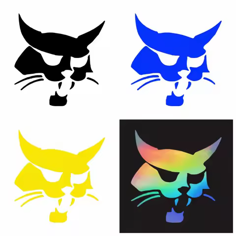 Bobcat Head Silhouette Decal, Waterproof Sunscreen Vinyl Sticker for Car Motorcycle, JDM Style Decor