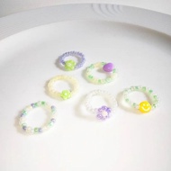 Beads ring aesthetic ring beads mote | Daisy ring smile ring | Custom custom |Smile ring | Daisy rin