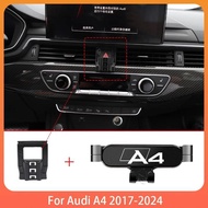 Car Mobile Phone Holder For Audi A4 B9 2017-2024 Adjustable Special Mobile Phone Holder GPS Base Mou