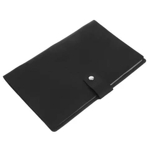 Invoice Storage Album Business Bill Album Portable PU PVC Office Receipt Organizer Document Holder R