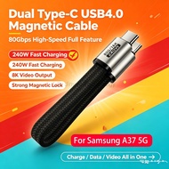 LIKAIYUE 18CM USB4 Data Cable 40Gbps USB C to Type C Short Cable PD 240W 8K 60Hz for Samsung A37 5G 