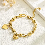 European American Style U-Shaped Chain Love Lettering Love Pendant Titanium Steel Bracelet Color Pre