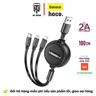 HOCO X75 3-in-1 fast charging cable, 1m long drawstring, supports fast charging for iphone, Typec-C 
