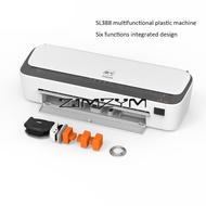 SL388 Multifunctional Laminator Machine Set A4 Size Hot and Cold Lamination 2 Roller System for A4/ 