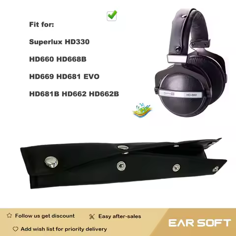 Earsoft Replacement Ear Pads Cushions for Superlux HD330 HD660 HD668B HD669 HD681 EVO HD681B HD662 H