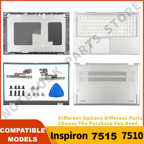NEW Parts For Inspiron 15 7510 7515 007DY0 Back Cover 0165K0 bezel Palmrest Bottom Case Hinges Noteb
