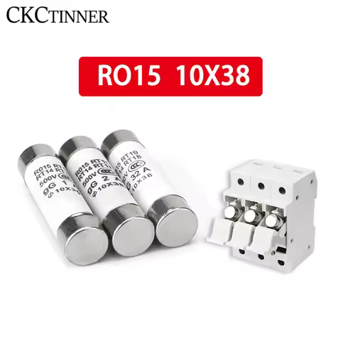 10Pcs 10*38 Fast blow Ceramic Fuse 10x38mm Fuse 500V 1A 2A 3A 4A 5A 6A 8A 10A 16A 20A 25A 32A RO15 R