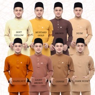 Baju Melayu Slimfit Como Moden danBaju Melayu Raya Nikah dan Tunang tema Mustard Gold/Nude/Salmon