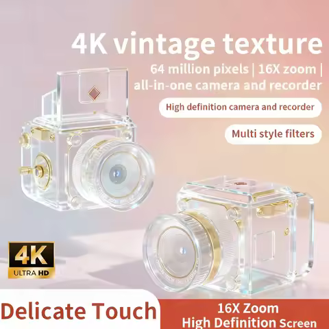 Retro Portable CCD Camera Analog Dual Lens Reflex Digital Camera Student Portable CCD Camera
