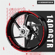 Motorcycle stickers reflective Tire Rim sticker inner outer wheel logo decoration decals for KAWASAK