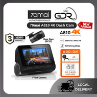 [New Arrival] 70mai A810 4K Dash Cam Dual Vision Car Recorder with GPS ADAS