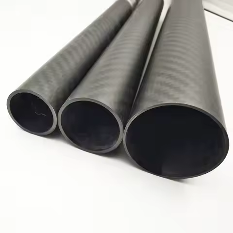 3K carbon fiber tube Twill Matte 2 pcs length 500MM OD 6-40MM wall thickness 1.5mm coil tube is used