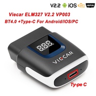 Viecar ELM327 V2.2 Wireless BT4.0 PIC18F25K80 OBD2 WIFI Scanner ODB2 ELM 327 For AndroidIOS OBD 2 OB
