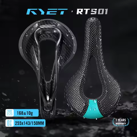 RYET 3D Printed Carbon Bike Saddle 168g 255*143MM 255*150MM Carbon Rails 7x9mm for MTB Gravel Road B
