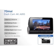 70mai A810 New Update 4K HDR Dual Channel DVR dash cam (Built in ADAS and GPS)car cemera car dash cam