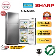 Sharp Refrigerator 2 Door Inverter 320L Fridge Peti Sejuk Peti Ais 2 Pintu Inverter Murah 冰箱 SJ3222M