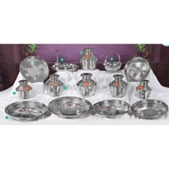 SEER TADDU 6pcs (30,32,34,36,38,40cm) BIG KUDAM 2pcs  MEDIUM KUDAM 2pcs SMALL KUDAM 2pcs PANNER SET 