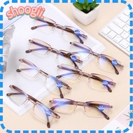 SHOOGEL Reading Glasses Rimless Computer Goggles +1.0-+4.0 Degree Gaming Radiation Protection
