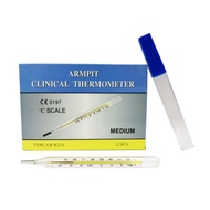 Armpit Clinical Thermometer ปรอทแก้ว วัดไข้ วัดอุณหภูมิ จำนวน 1 กล่อง บรรจุ 12 ชิ้น (12X10783)