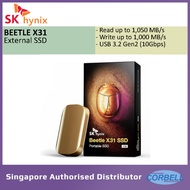 SK HYNIX Beetle X31 Portable External SSD Read 1,050 MB/s | Write 1,000 MB/s (1 TB) [SKH 2000]