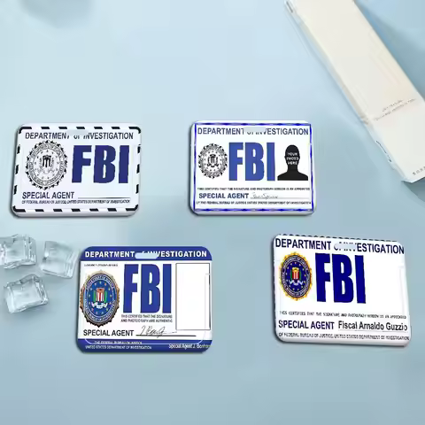 Classic F-FBI LOGO Bus Pass Card Sleeve Bank Business Work Card Holder Plastic ID Tag Name Badge Hol