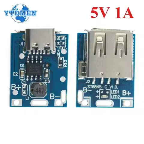 1A TYPE-C 5V Boost Converter Step Up Power Module Lithium LiPo Battery Charger Protection Board , fo