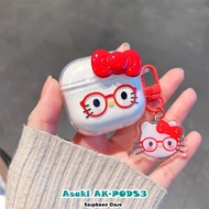 【In Stock】For Asaki AK-PODS3 Casing Case Soft Silicone Earphone Case DIY Cute Cat