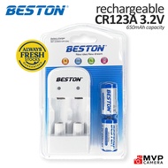 BESTON CR123A Rechargeable Battery 3.2 Volts