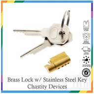 Brass Lock with Stainless Steel Key for Chastity Devices