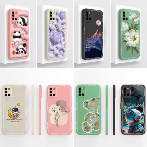 For Samsung A31 Case Aesthetic Phone Cover Soft Liquid Silicone Full Protection Anti Choc Protector 