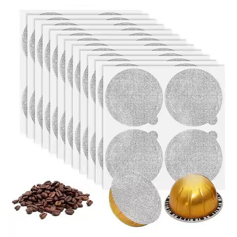 A76G-Aluminum Foils Lids Seals - Reuse Capsules Coffee Pods 240Pcs, For Vertuoline Vertuo Reuse Coff