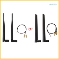 BTM 2 x 6dBi WiFi RP-SMA Female Antenna 2 4GHz 5GHz Dual Band +2 x to RP-SMA Female Pigtail Cable fo