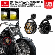 Motowolf L1-B 2-Color LED Motorcycle Spotlight 150W White Yellow Waterproof Spotlight