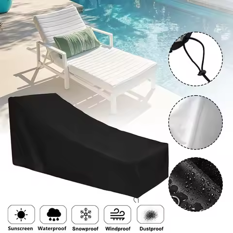 210D Oxford Cloth Lounge Chair Cover,Balcony Outdoor Waterproof Lounge Chair Cover,Garden Furniture 