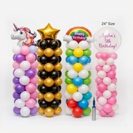 Balloon Pillar Sets for Decoration DIY Balloon Pillar Stand Kit with Water Base & Free Hand Pump Adj