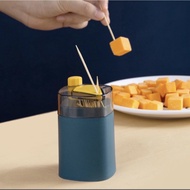 Toothpick Jar, Smart Toothpick Box With Automatic Push Button Turns On