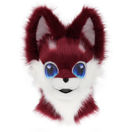 หน้ากากหัวสัตว์ Furry Fursuit ตุ๊กตาสุนัข Fox หน้ากากสําหรับงานปาร์ตี้คอสเพลย์เครื่องแต่งกายอุปกรณ์เ