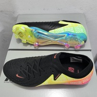Phantom GX Luna 2 Elite FG Black/Orange/Yellow Football Boots Knitted Men's Soccer Shoes Anti-slip a