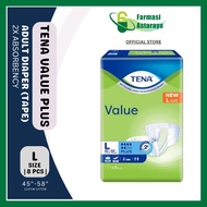 TENA VALUE PLUS | ADULT DIAPER (TAPE) | SIZE L | 8'S
